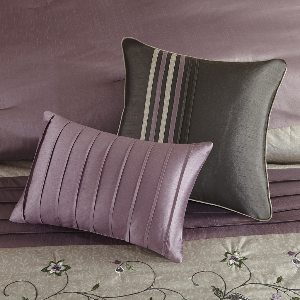 Serene Embroidered 7 Piece Comforter Set