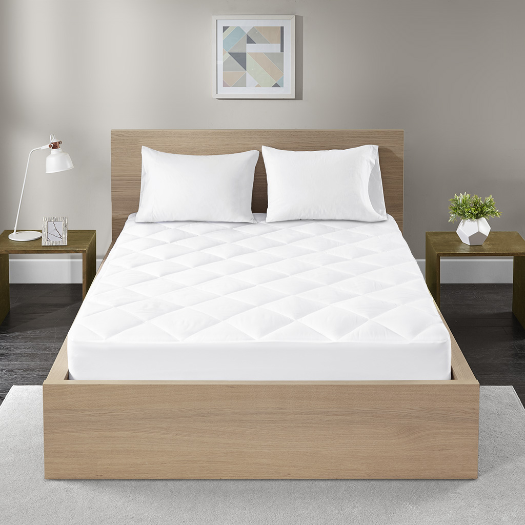 Quiet Nights 300 Thread Count Cotton Sateen Waterproof Mattress Pad