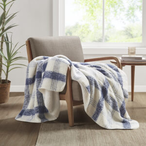 Bloomington Faux Mohair to Sherpa Throw from Woolrich in  Blue. Bloomington Faux Mohair to Sherpa Throw from Woolrich in  Blue. Bloomington Faux Mohair to Sherpa Throw from Woolrich in  Blue. Bloomington Faux Mohair to Sherpa Throw from Woolrich in  Blue. Bloomington Faux Mohair to Sherpa Throw from Woolrich in  Blue.