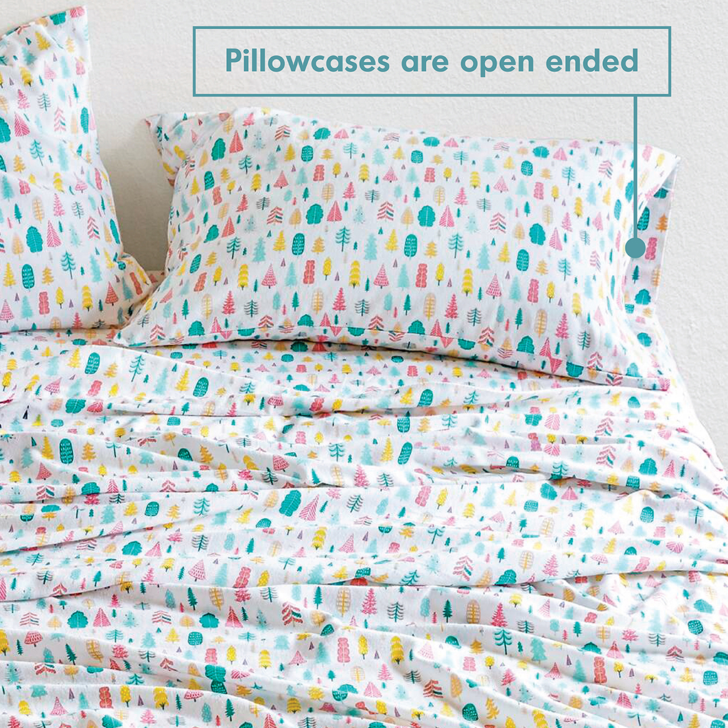 Cozy Soft Cotton Flannel Printed Sheet Set