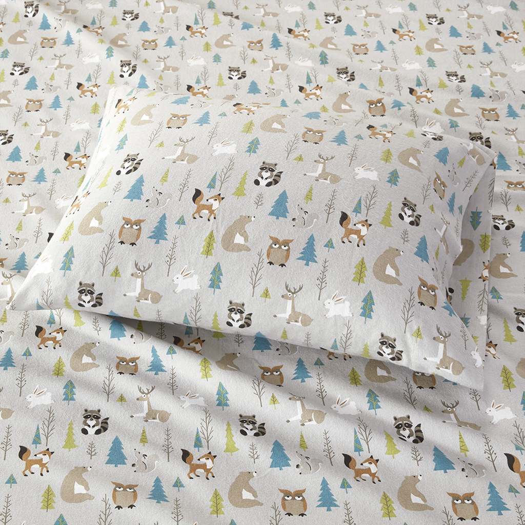 Cozy Cotton Flannel Printed Sheet Set