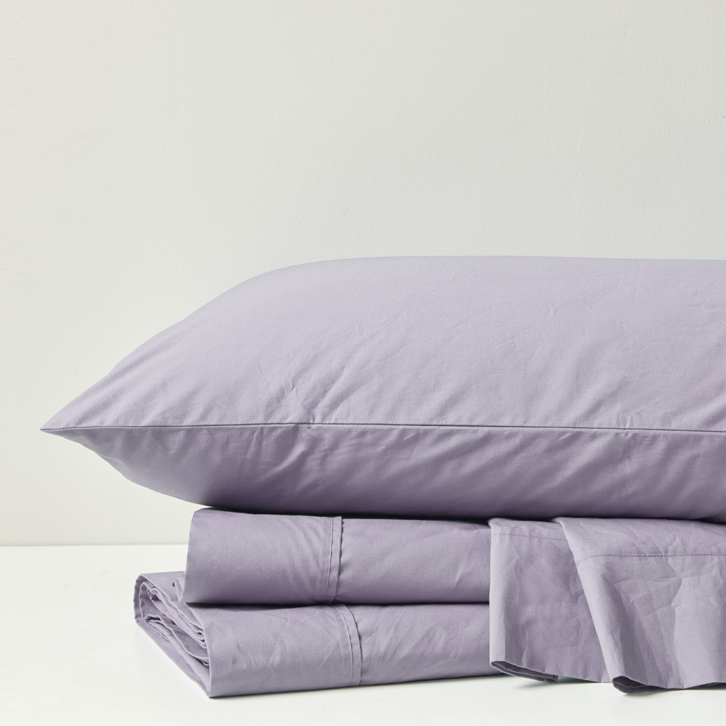 200 Thread Count Relaxed Cotton Percale Sheet Set