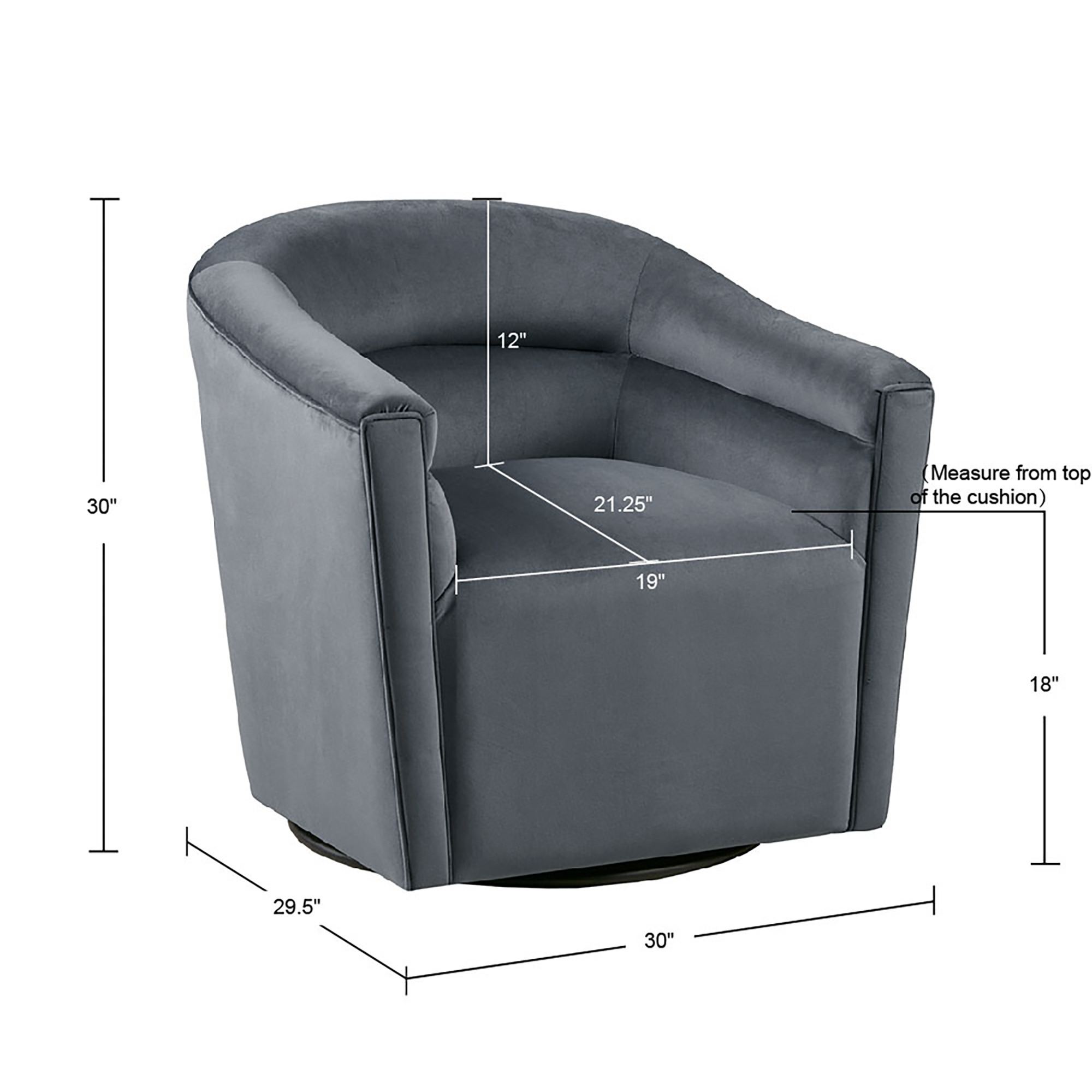 Ryker Upholstered Barrel 360 Degree Swivel chair