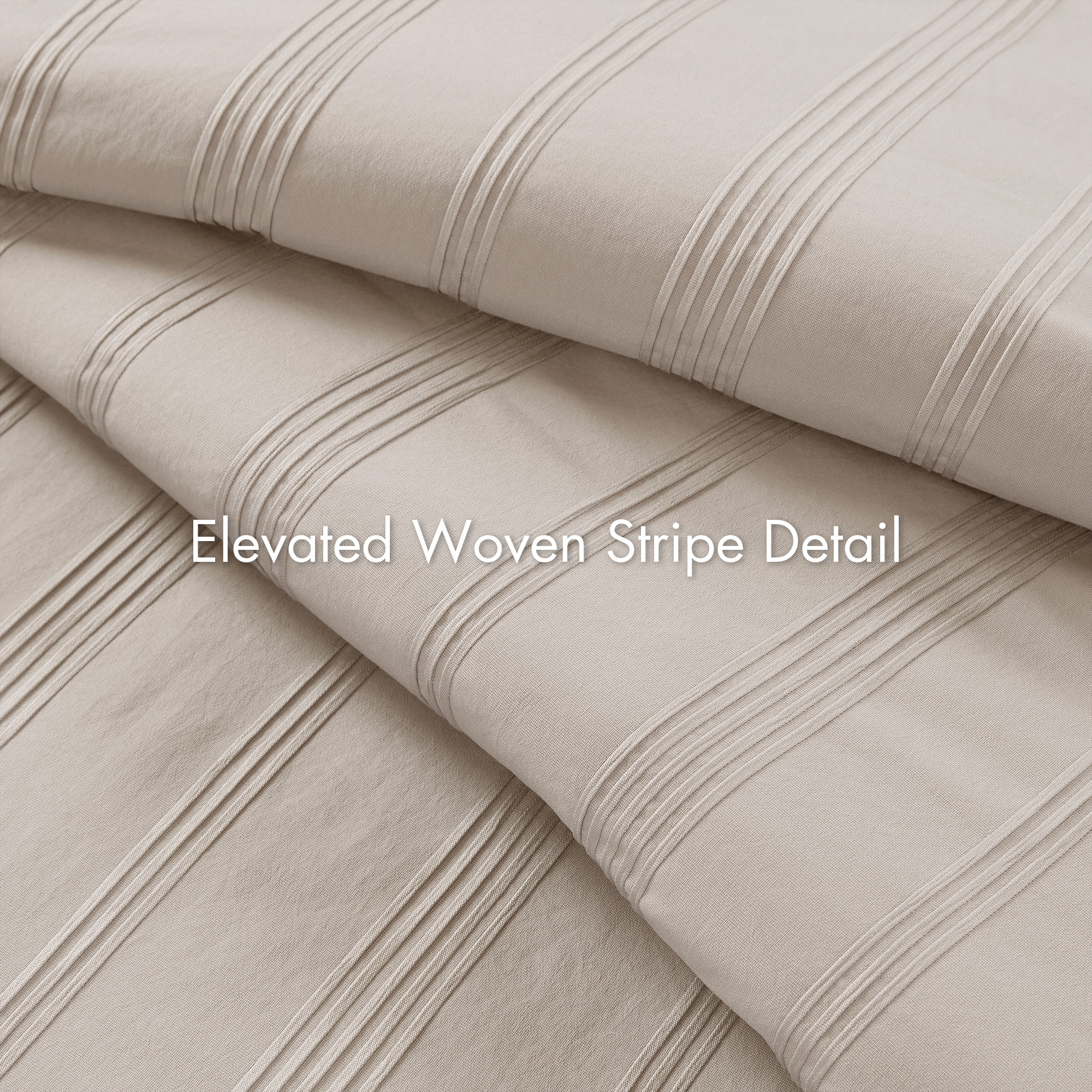 Logan Striped Reversible Pintuck Pleated Comforter Set