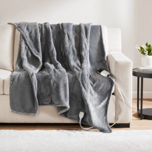 Heated Microlight to Berber Throw from Beautyrest in  Grey. Heated Microlight to Berber Throw from Beautyrest in  Grey. Heated Microlight to Berber Throw from Beautyrest in  Grey. Heated Microlight to Berber Throw from Beautyrest in  Grey. Heated Microlight to Berber Throw from Beautyrest in  Grey.