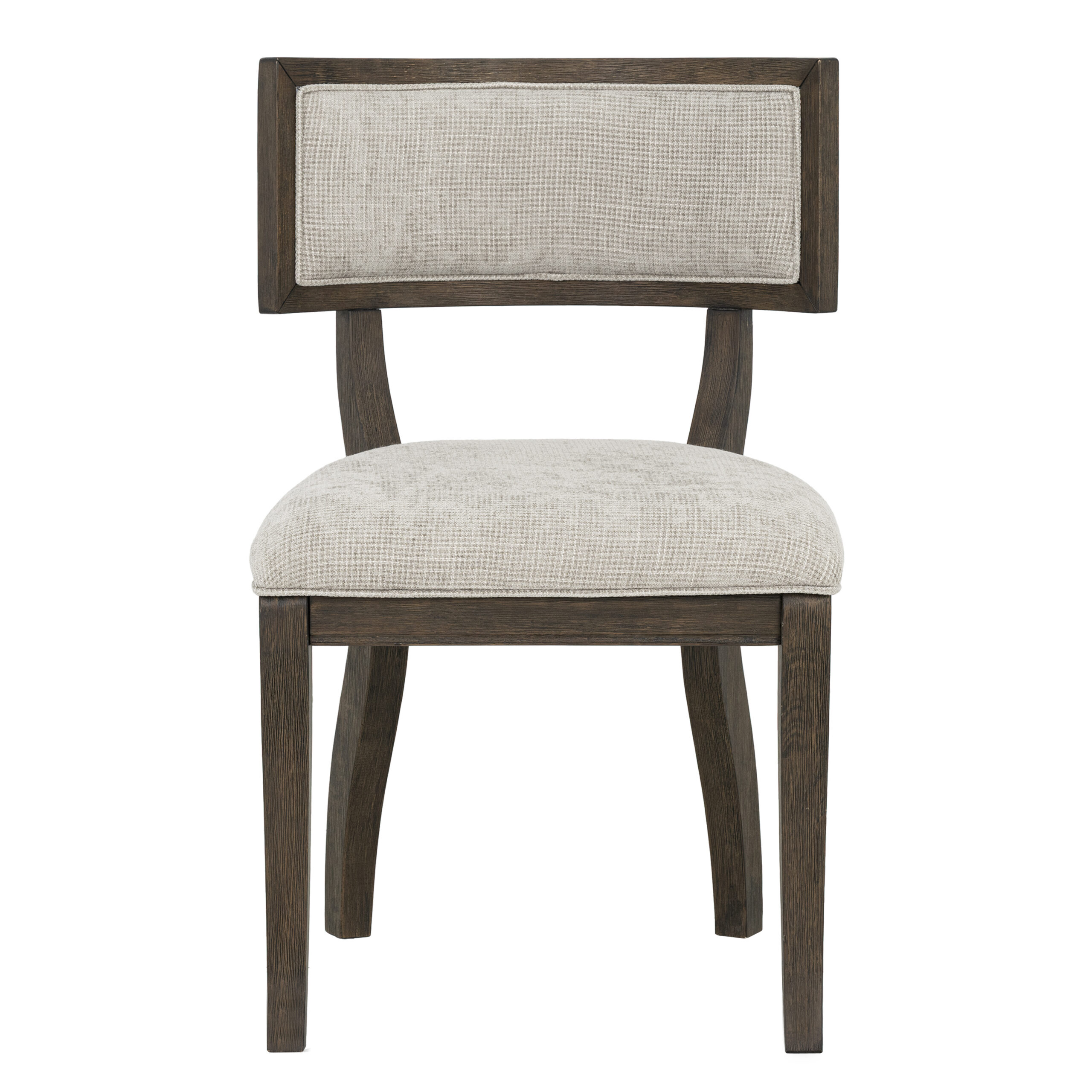 Marie Upholstered Split-Back Dining Chairs with Curved Wood Frame (Set of 2)