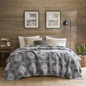 Alberta Cotton Blend Blanket from Woolrich in  Grey Aztec. Alberta Cotton Blend Blanket from Woolrich in  Grey Aztec. Alberta Cotton Blend Blanket from Woolrich in  Grey Aztec. Alberta Cotton Blend Blanket from Woolrich in  Grey Aztec. Alberta Cotton Blend Blanket from Woolrich in  Grey Aztec.