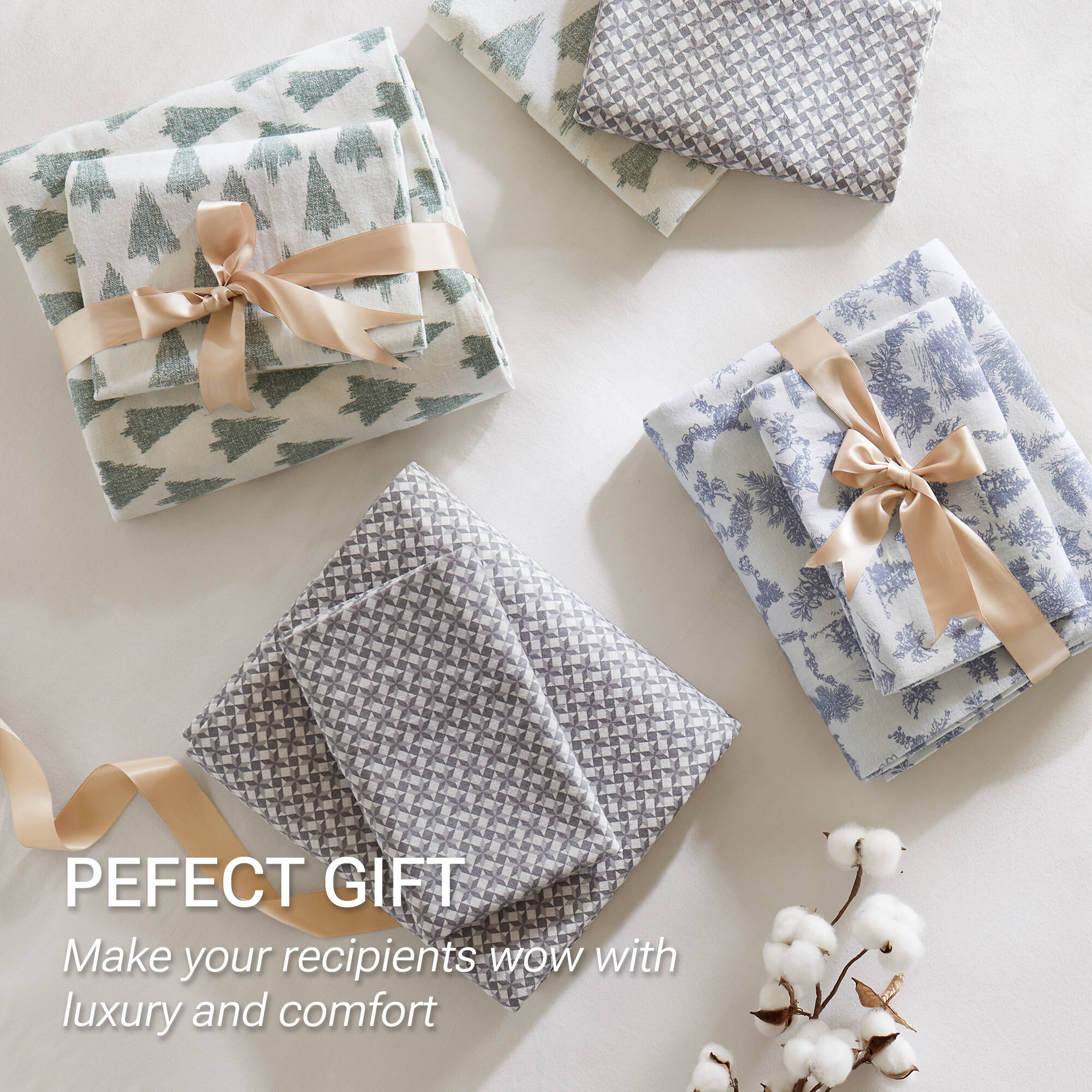 Cozy Cotton Flannel Printed Sheet Set
