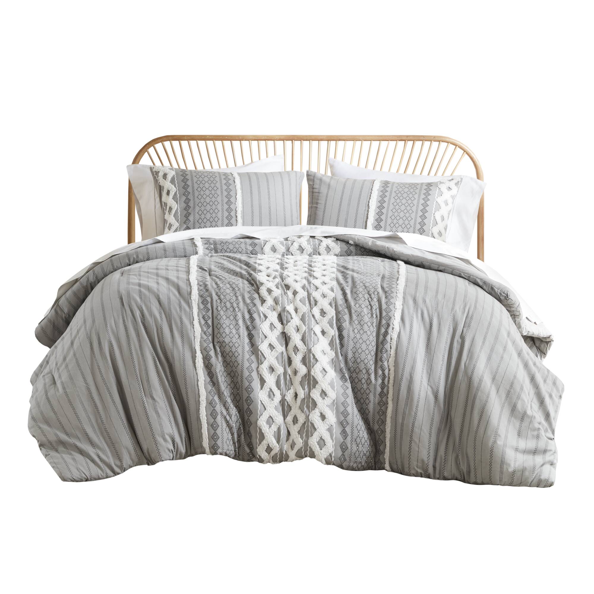 Imani Cotton Printed Comforter Set with Chenille