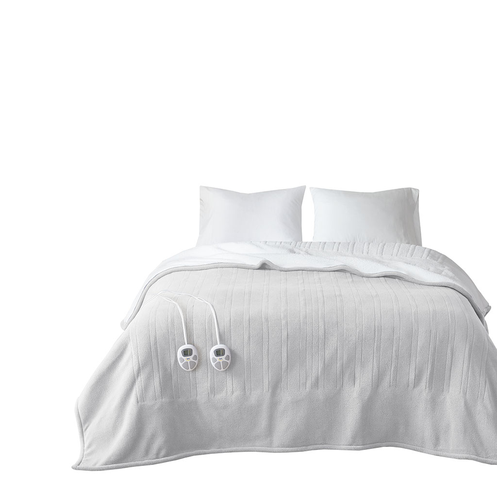 Fleece to Sherpa Heated Blanket