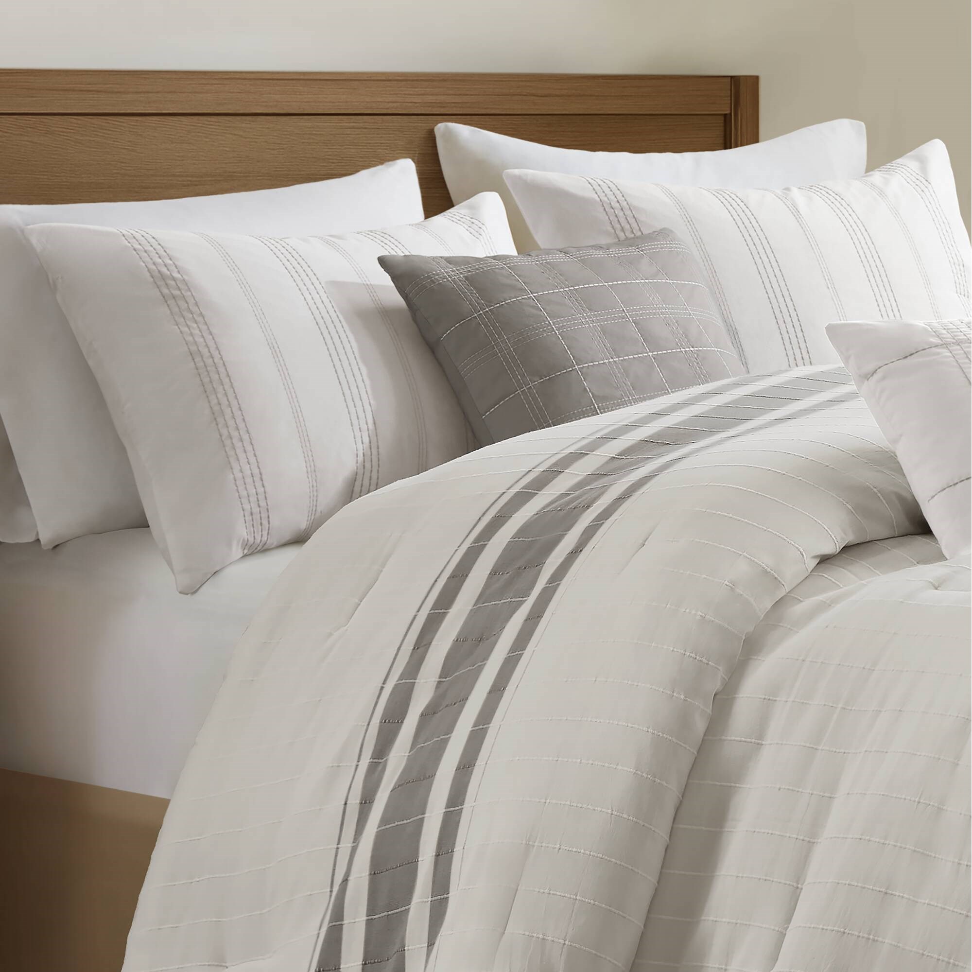 Morgan 6 Piece Cotton Jacquard Oversized Comforter Set