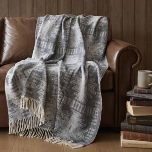 Alberta Cotton Blend Throw from Woolrich in  Grey Aztec. Alberta Cotton Blend Throw from Woolrich in  Grey Aztec. Alberta Cotton Blend Throw from Woolrich in  Grey Aztec. Alberta Cotton Blend Throw from Woolrich in  Grey Aztec. Alberta Cotton Blend Throw from Woolrich in  Grey Aztec.