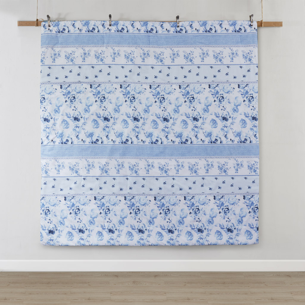 Christa Floral Striped Comforter Set