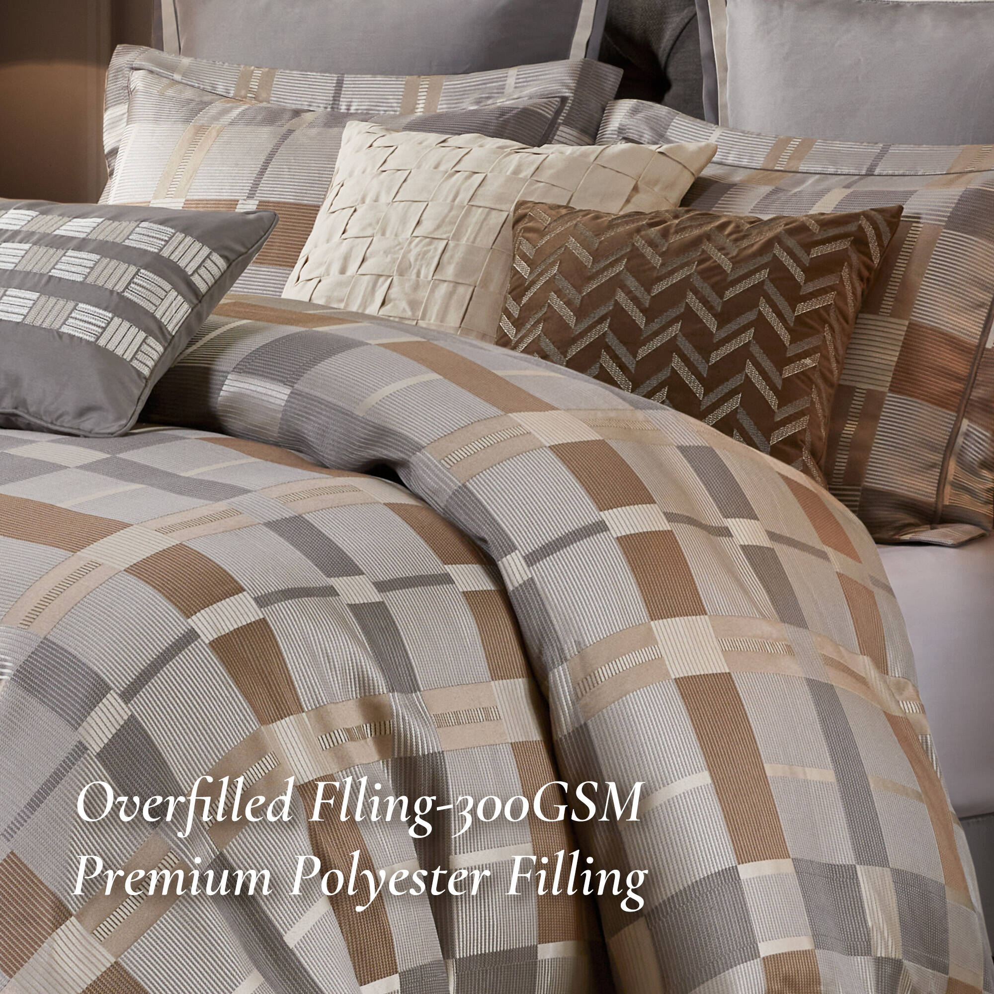 Prescott Jacquard Oversized Duvet Style Comforter Set