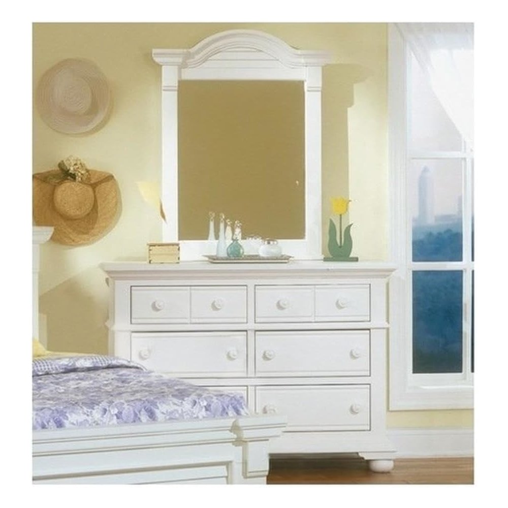 Cottage Traditions Double Dresser with Mirror – White Cottage