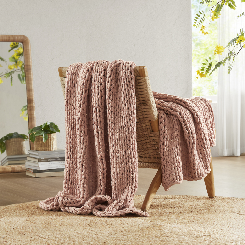Chunky Double Knit Handmade Throw Blanket