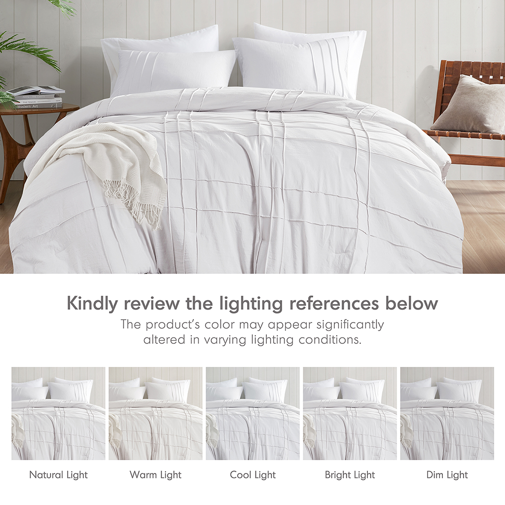 Walker Soft Washed Pleated Comforter Set