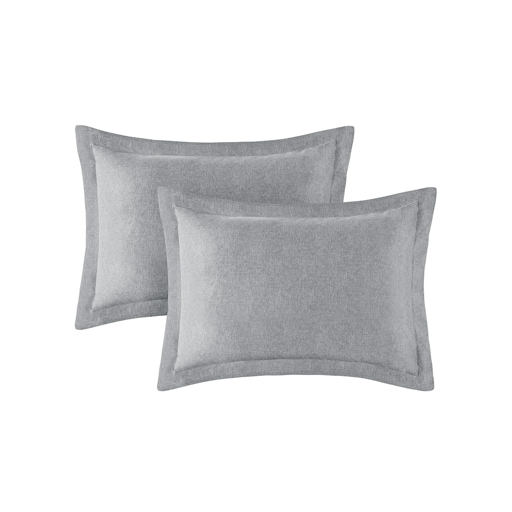 Camden Chambray Print Solid Comforter Set