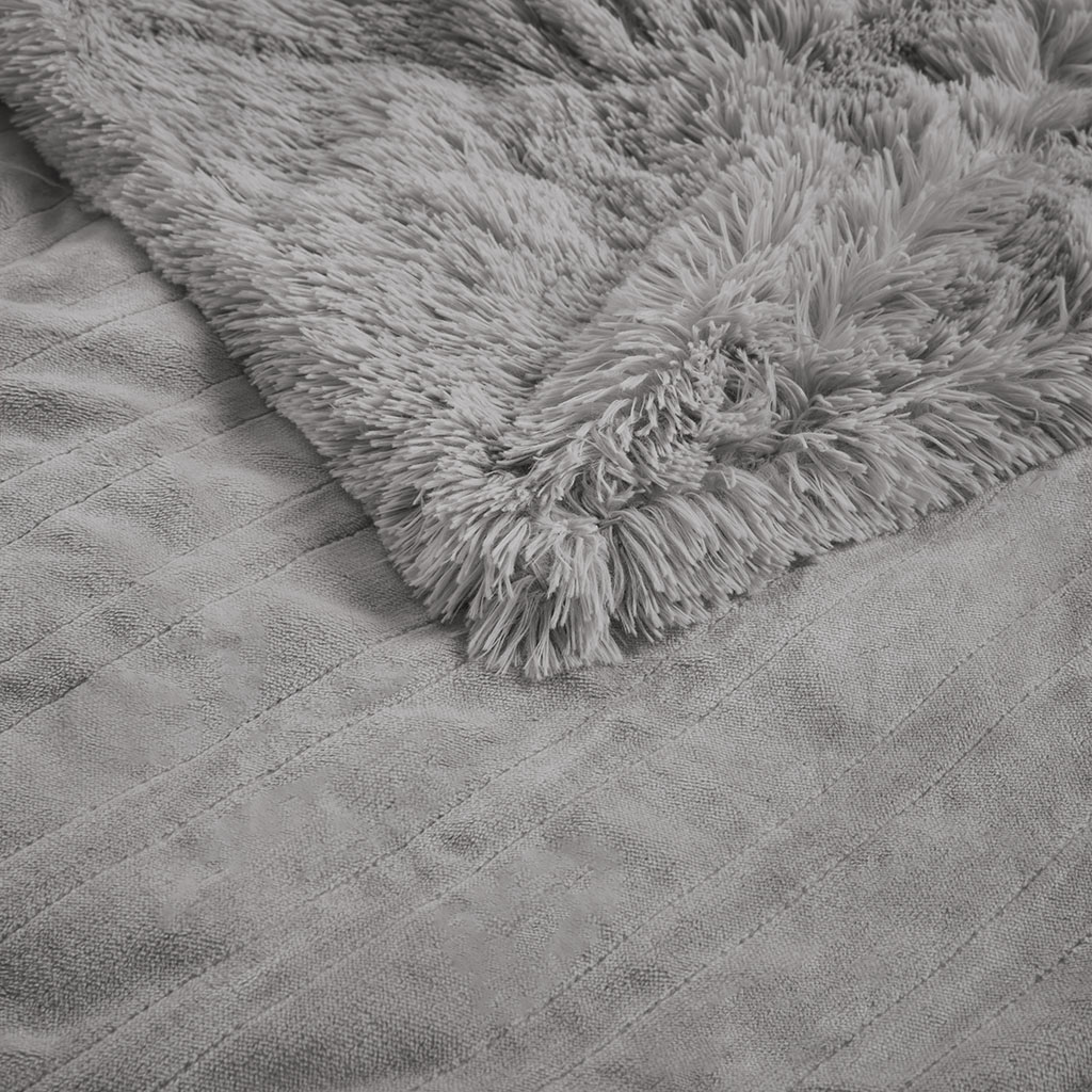 Malea Shaggy Faux Fur Heated Throw