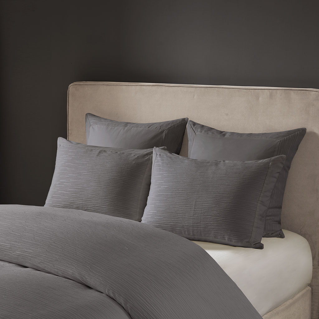 Hanae Cotton Blend Yarn Dyed 3 Piece Duvet Cover Set