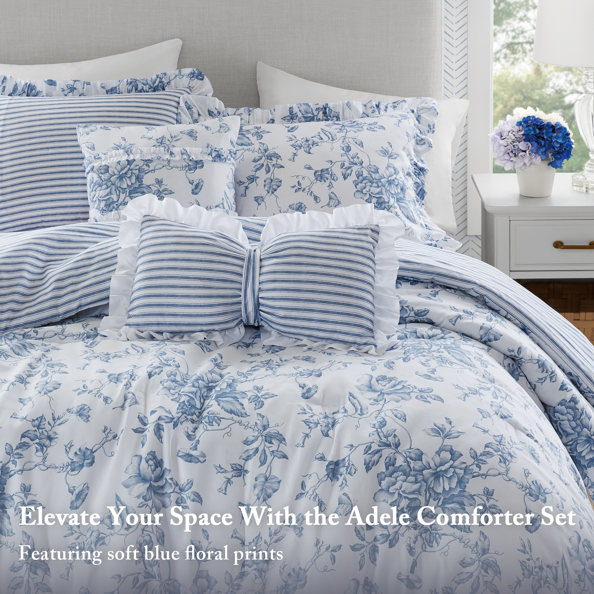 Adele Comforter Set with Decorative Pillows