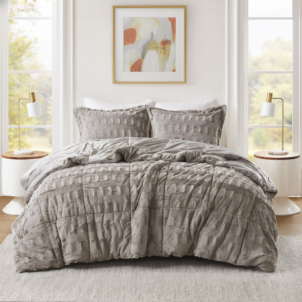 Gia Faux Fur Comforter Mini Set