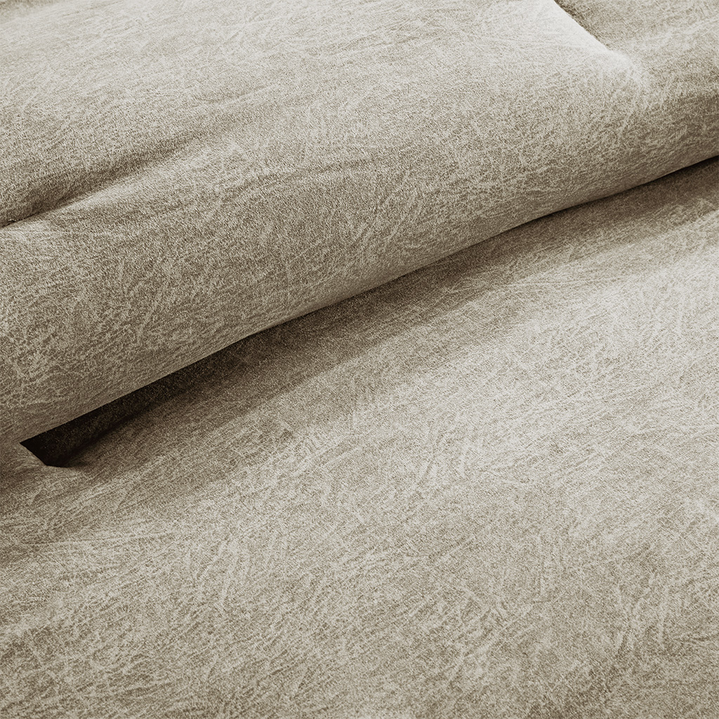 Boone 7 Piece Faux Suede Comforter Set