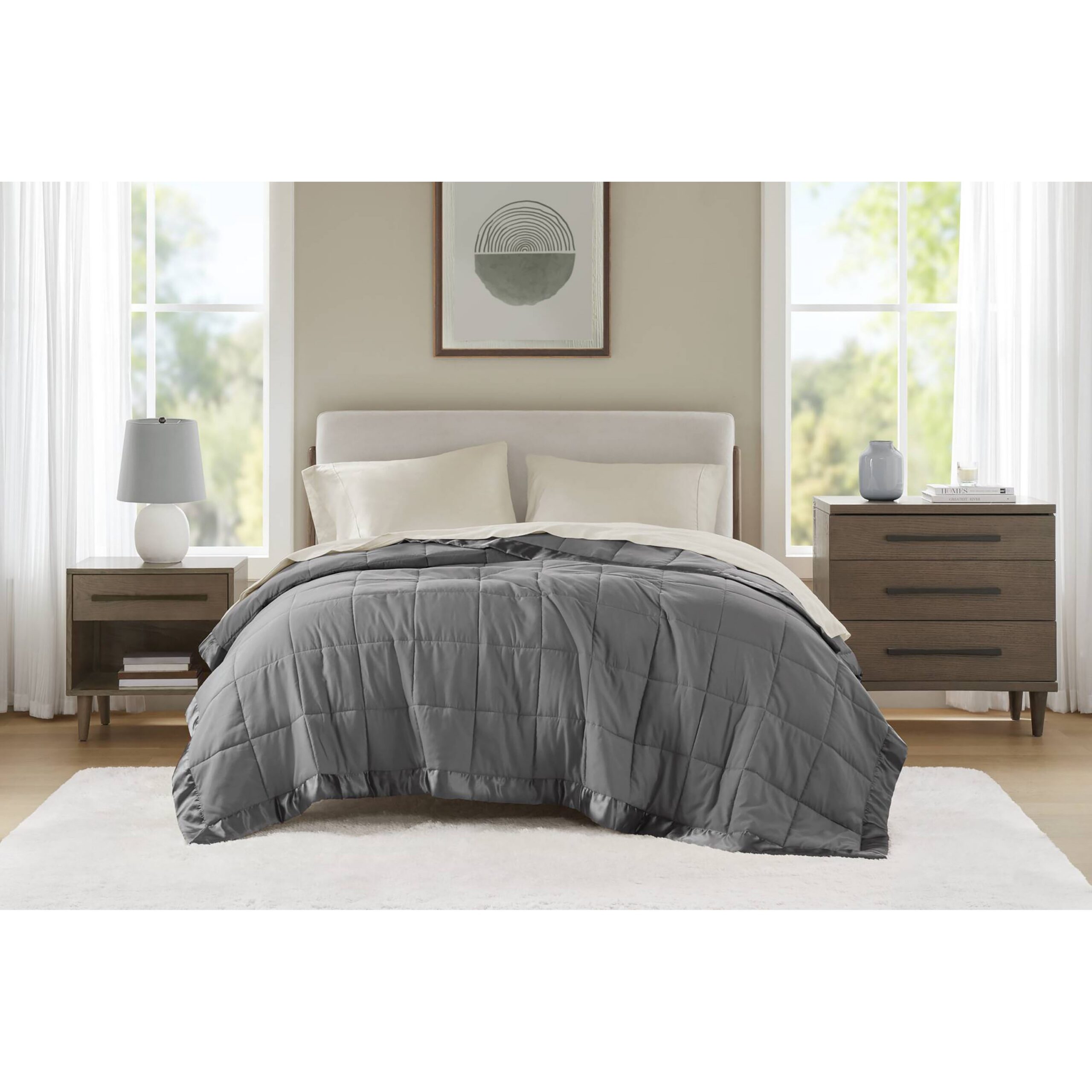 Windom Lightweight Down Alternative Blanket with Satin Trim