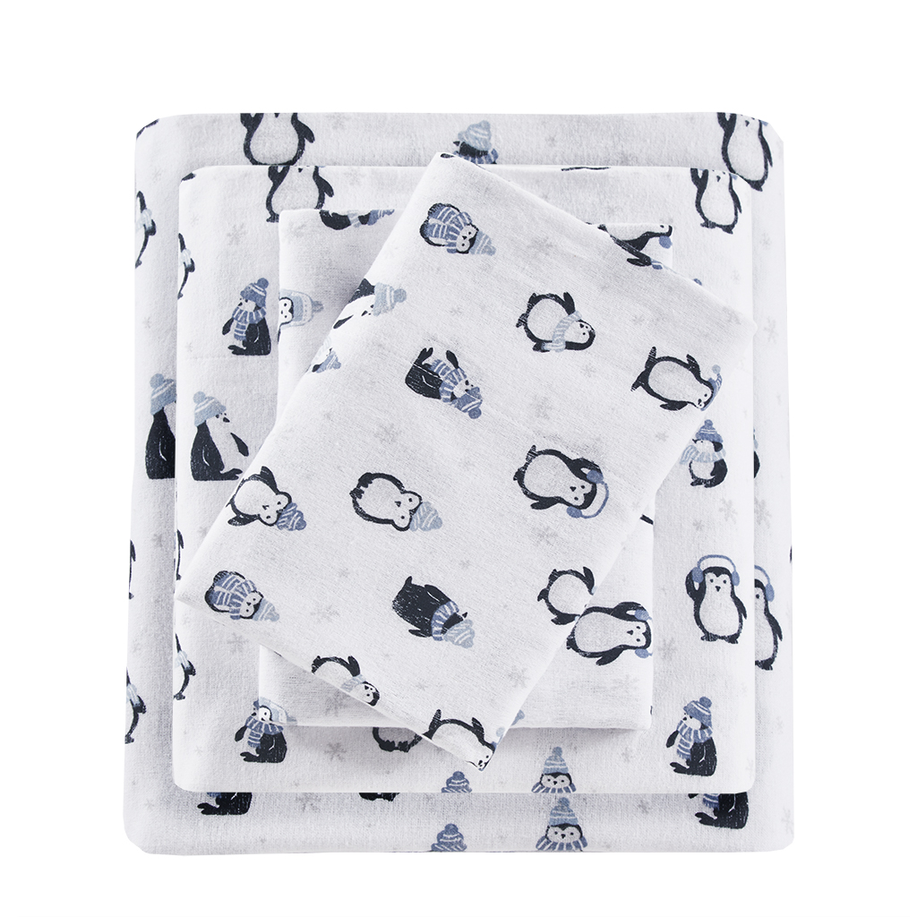 Cozy Soft Cotton Flannel Printed Sheet Set