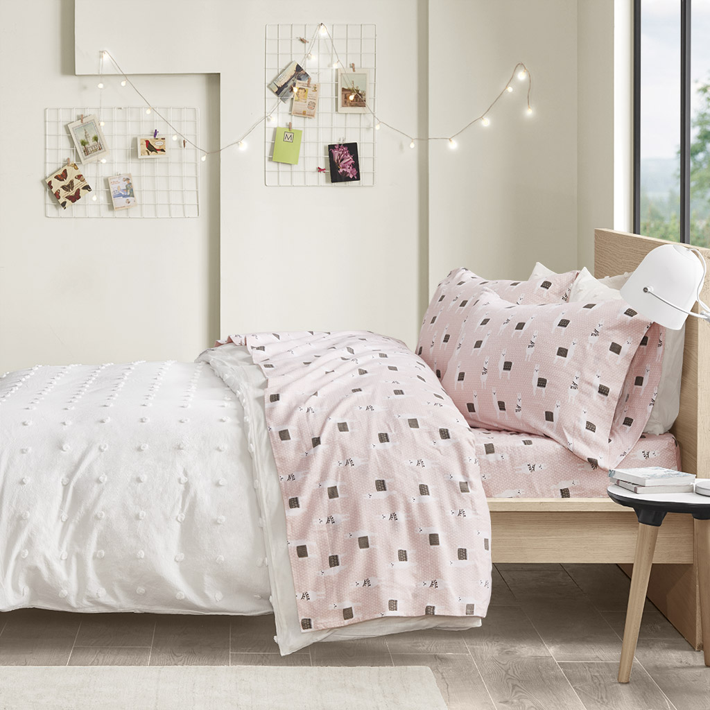 Cozy Soft Cotton Flannel Printed Sheet Set