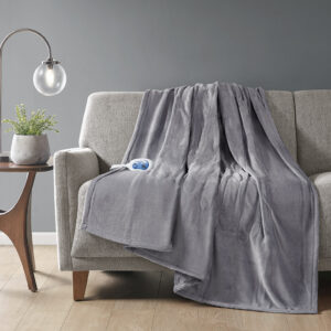Plush Heated Throw from Beautyrest in Grey. Plush Heated Throw from Beautyrest in Grey. Plush Heated Throw from Beautyrest in Grey. Plush Heated Throw from Beautyrest in Grey. Plush Heated Throw from Beautyrest in Grey.