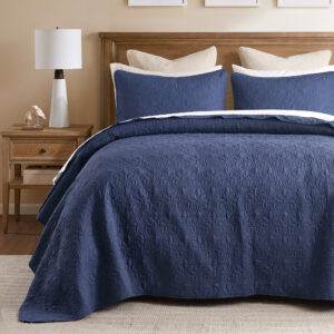 Quebec Reversible Bedspread Set from Madison Park in  Navy. Quebec Reversible Bedspread Set from Madison Park in  Navy. Quebec Reversible Bedspread Set from Madison Park in  Navy. Quebec Reversible Bedspread Set from Madison Park in  Navy. Quebec Reversible Bedspread Set from Madison Park in  Navy.