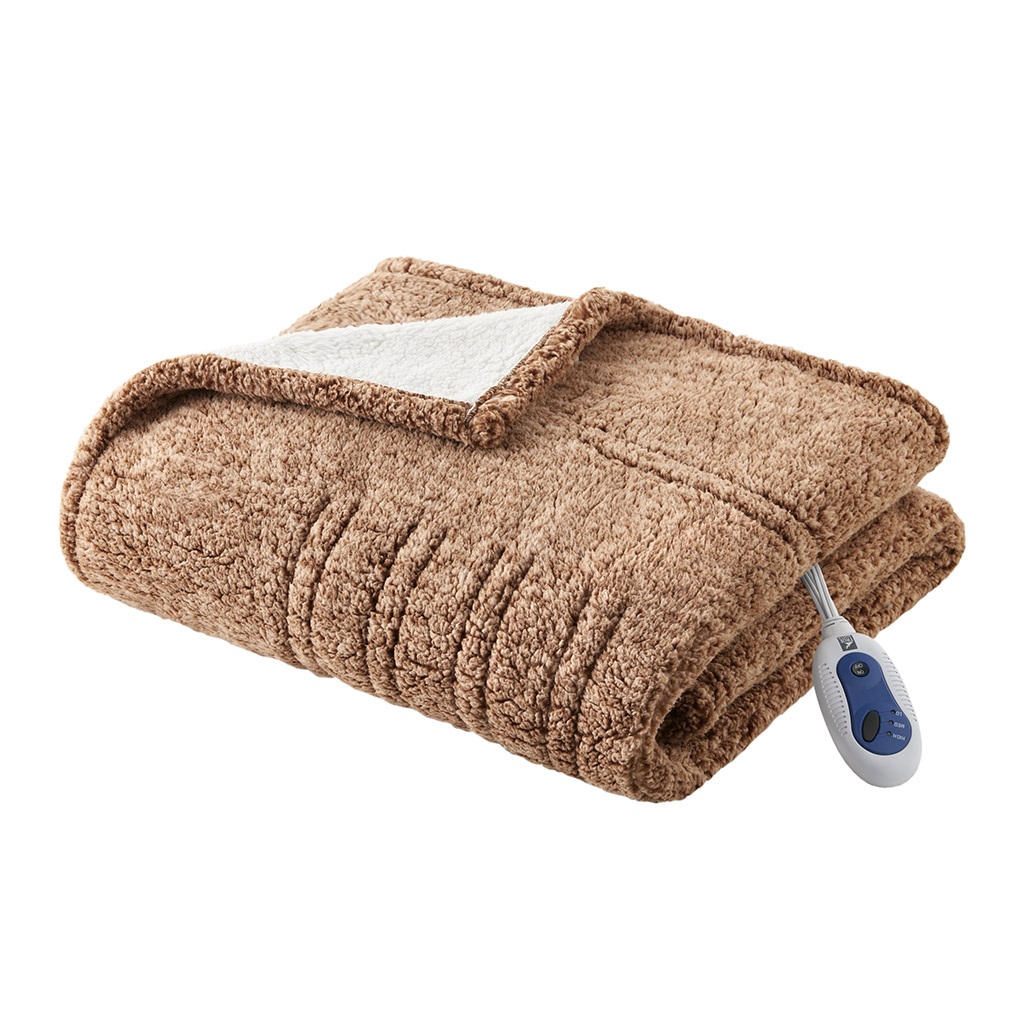 Marbled Sherpa Heated Throw