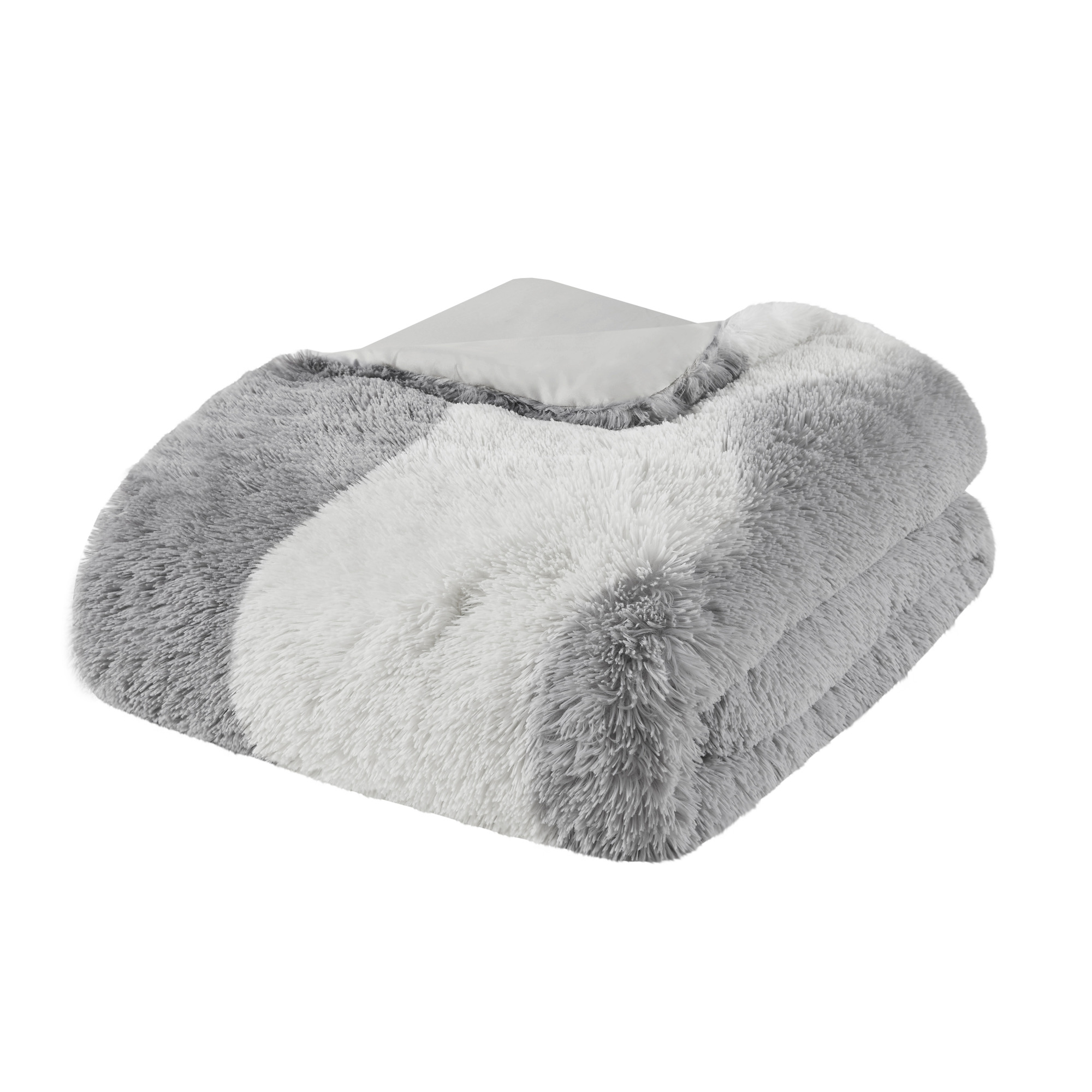 Cassie Ombre Shaggy Faux Fur Comforter Set