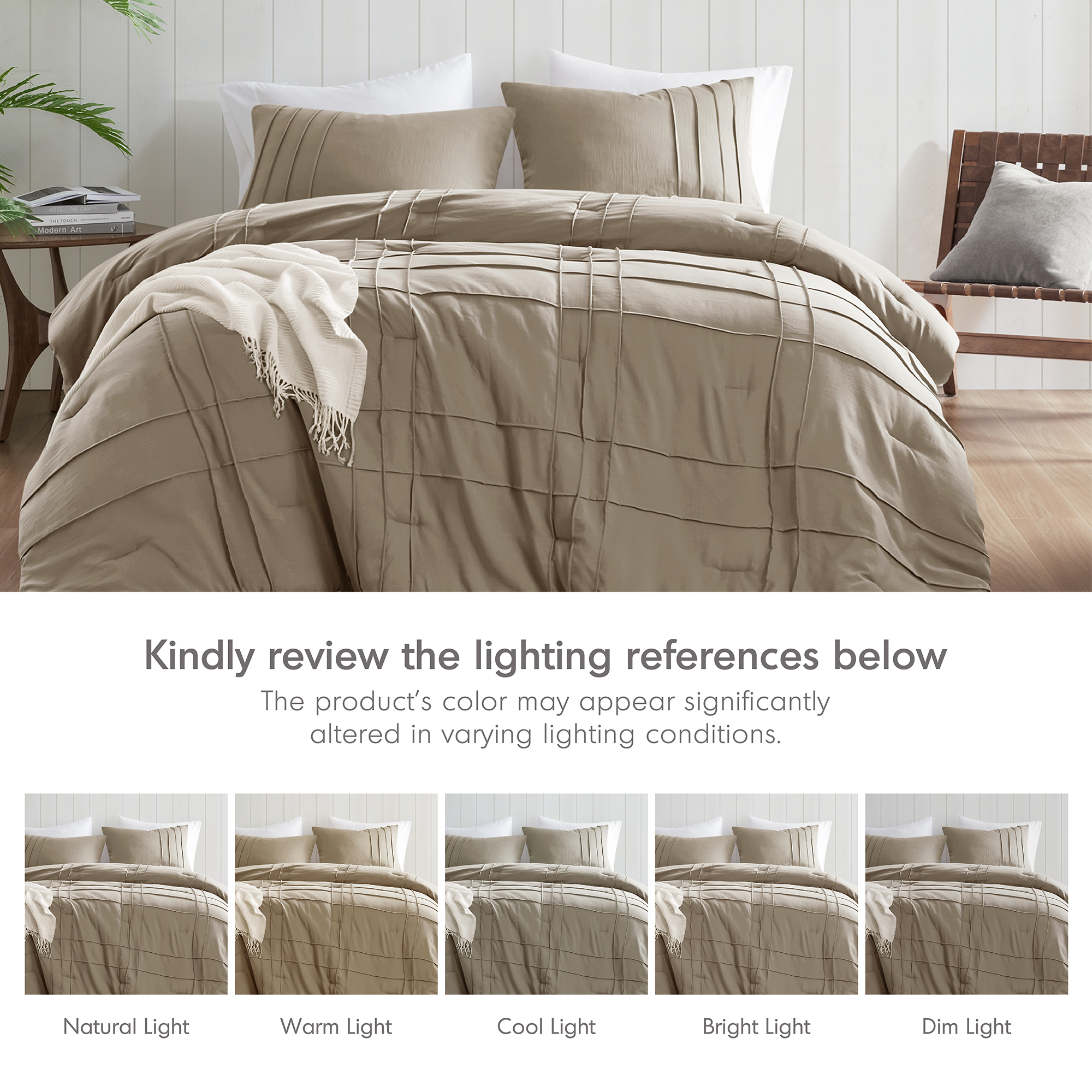 Walker Soft Washed Pleated Comforter Set