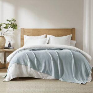 Liquid Cotton Blanket from Madison Park in  Blue. Liquid Cotton Blanket from Madison Park in  Blue. Liquid Cotton Blanket from Madison Park in  Blue. Liquid Cotton Blanket from Madison Park in  Blue. Liquid Cotton Blanket from Madison Park in  Blue.