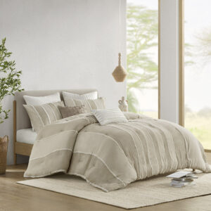 Shay 3 Piece Striped Cotton Comforter Set from INK+IVY in  Taupe. Shay 3 Piece Striped Cotton Comforter Set from INK+IVY in  Taupe. Shay 3 Piece Striped Cotton Comforter Set from INK+IVY in  Taupe. Shay 3 Piece Striped Cotton Comforter Set from INK+IVY in  Taupe. Shay 3 Piece Striped Cotton Comforter Set from INK+IVY in  Taupe.