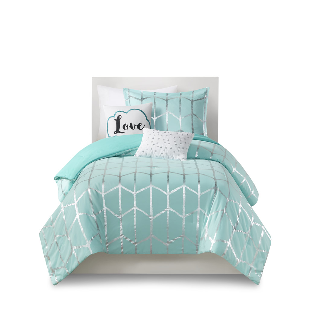 Raina Metallic Printed Comforter Set