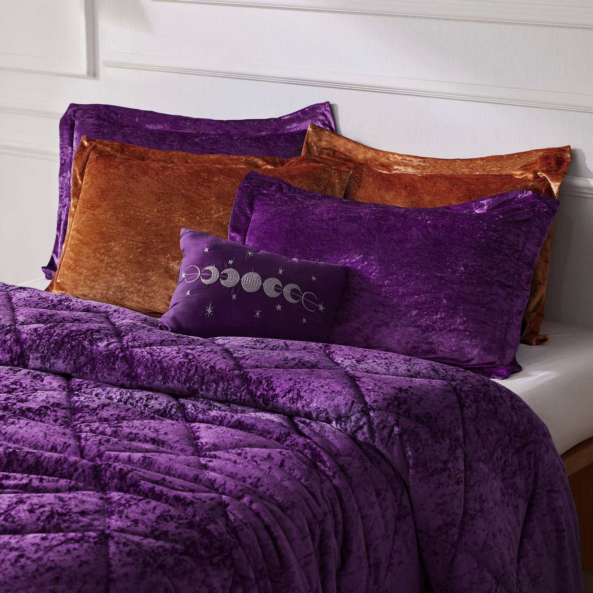 Felicia Velvet Comforter Set with Throw Pillow