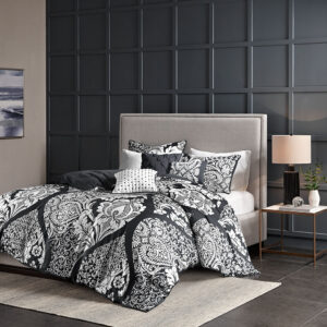 Vienna 6 Piece Printed Duvet Cover Set from Madison Park in  Black. Vienna 6 Piece Printed Duvet Cover Set from Madison Park in  Black. Vienna 6 Piece Printed Duvet Cover Set from Madison Park in  Black. Vienna 6 Piece Printed Duvet Cover Set from Madison Park in  Black. Vienna 6 Piece Printed Duvet Cover Set from Madison Park in  Black.