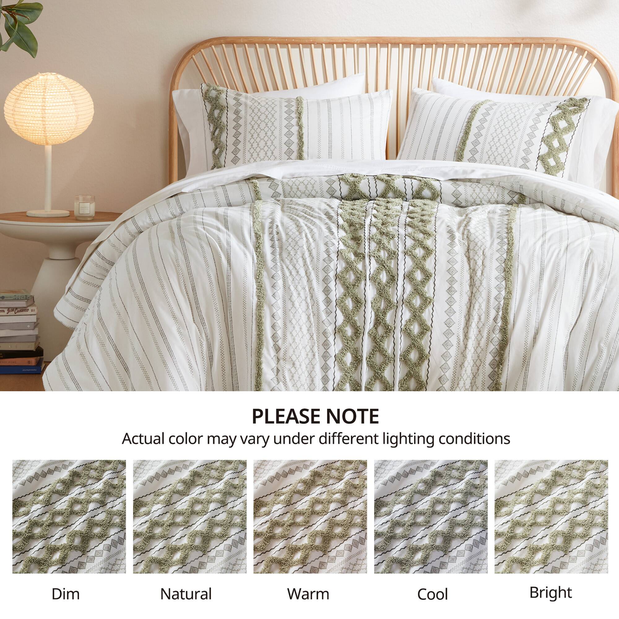 Imani Cotton Printed Comforter Set with Chenille
