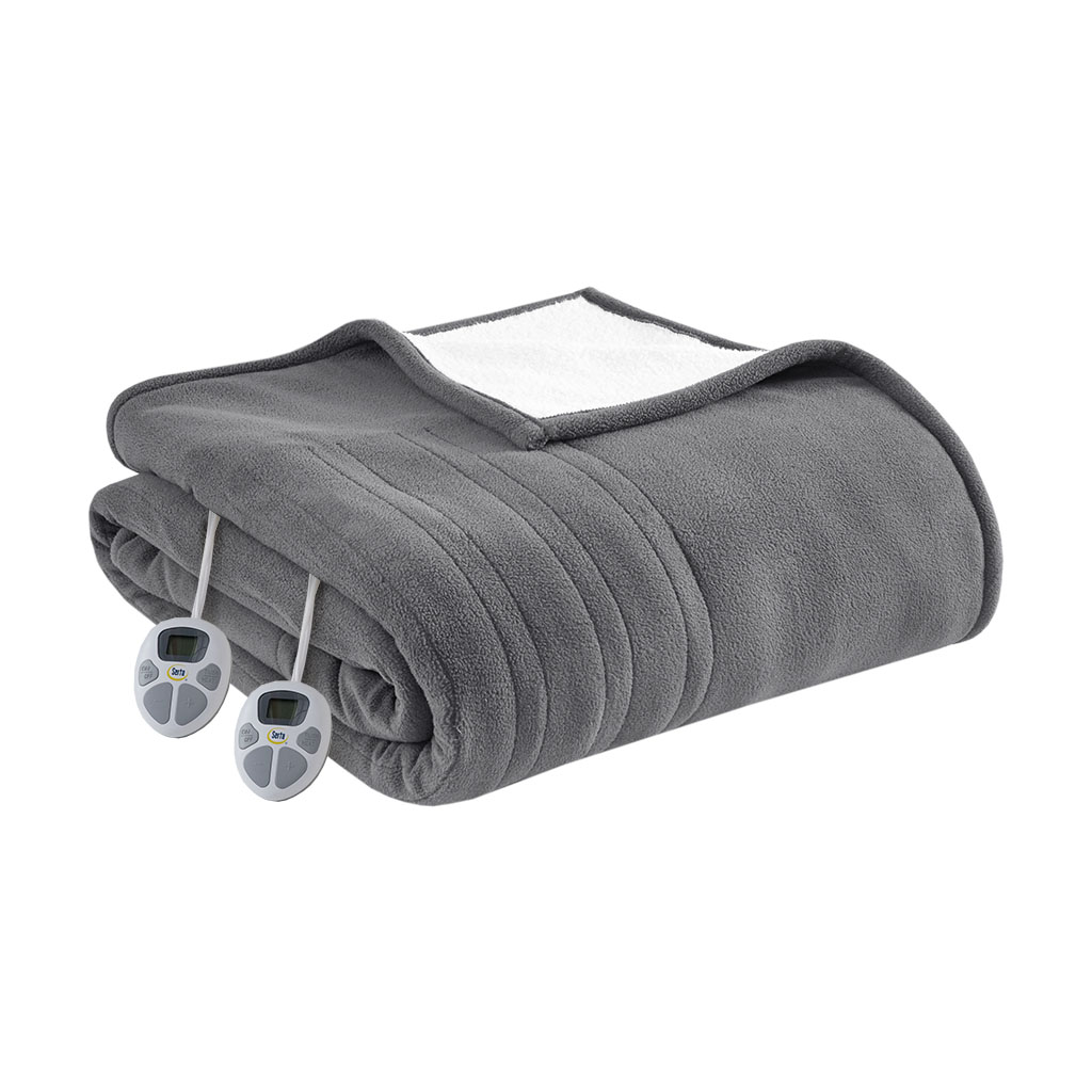 Fleece to Sherpa Heated Blanket