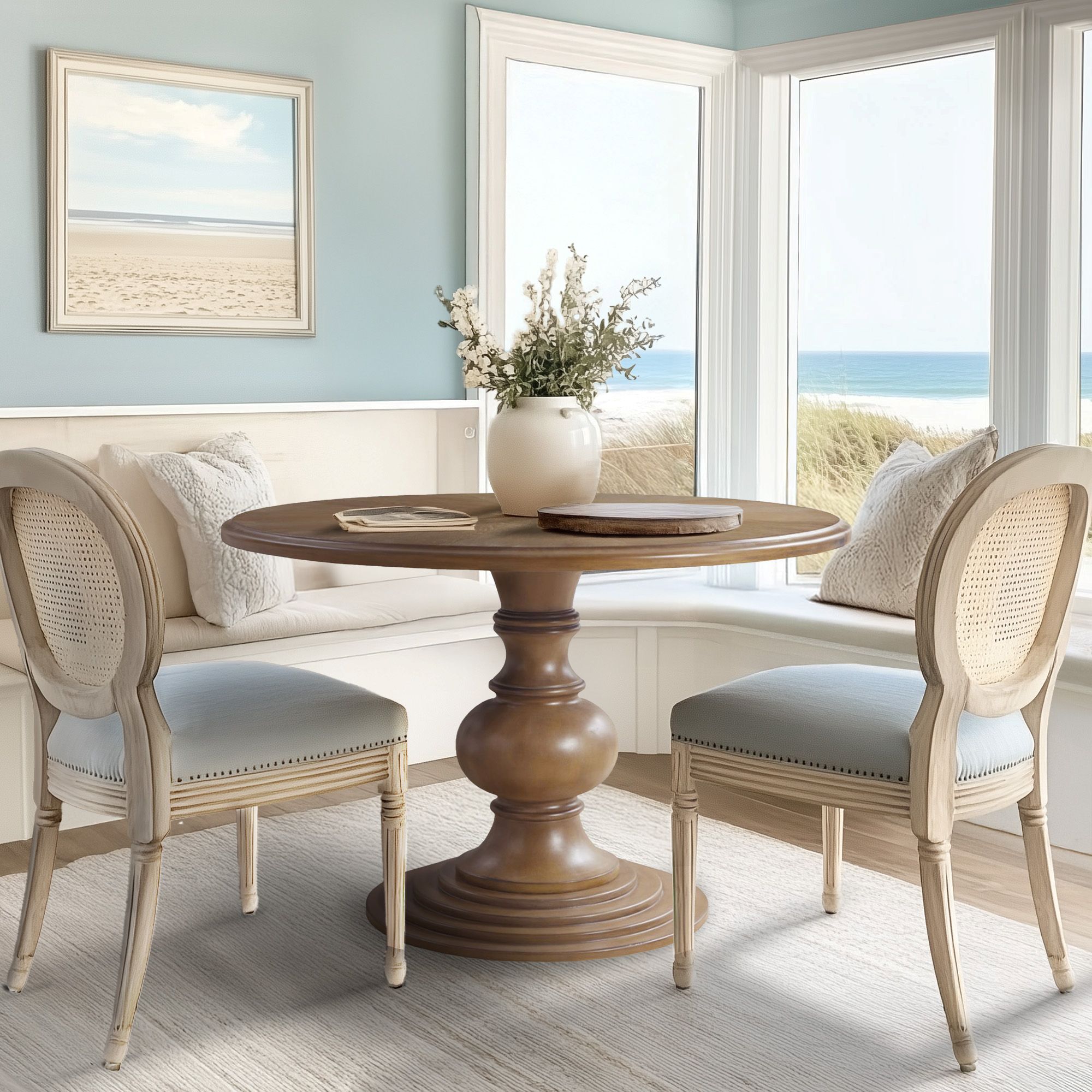 Lexi 46″ Round Pedestal Dining Table