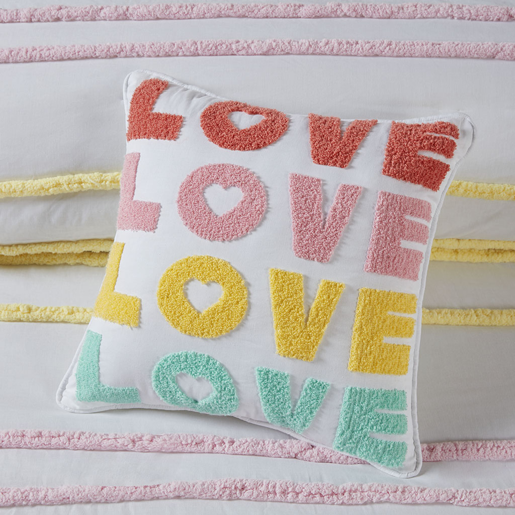Haisley Cotton Duvet Cover Set with Chenille Trim