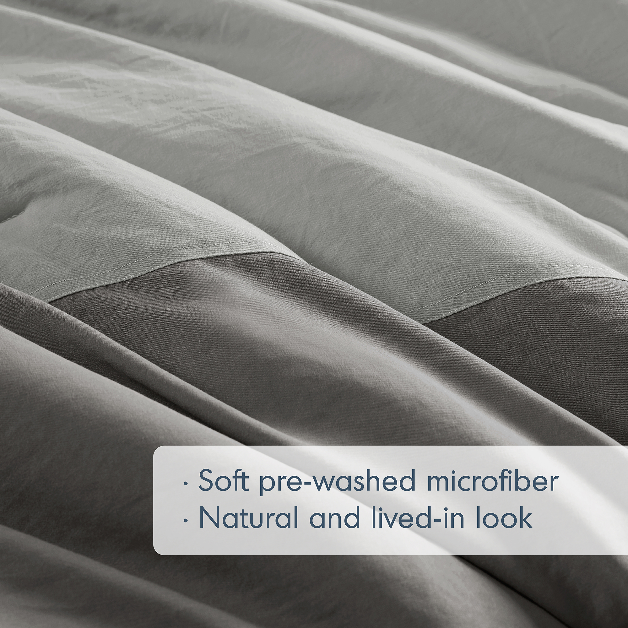 Marty Soft Washed Color Block Comforter Set