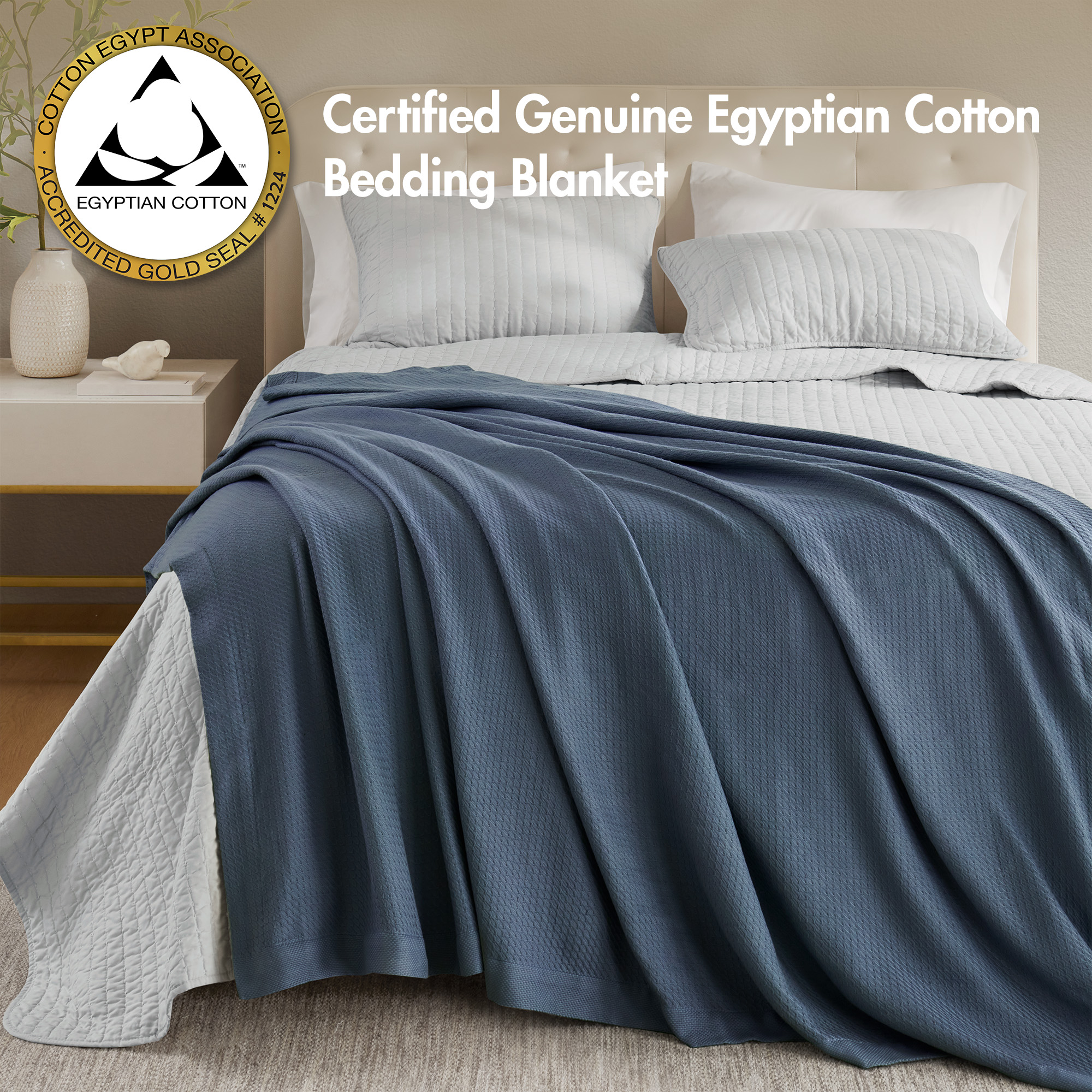 100% Certified Egyptian Cotton Blanket