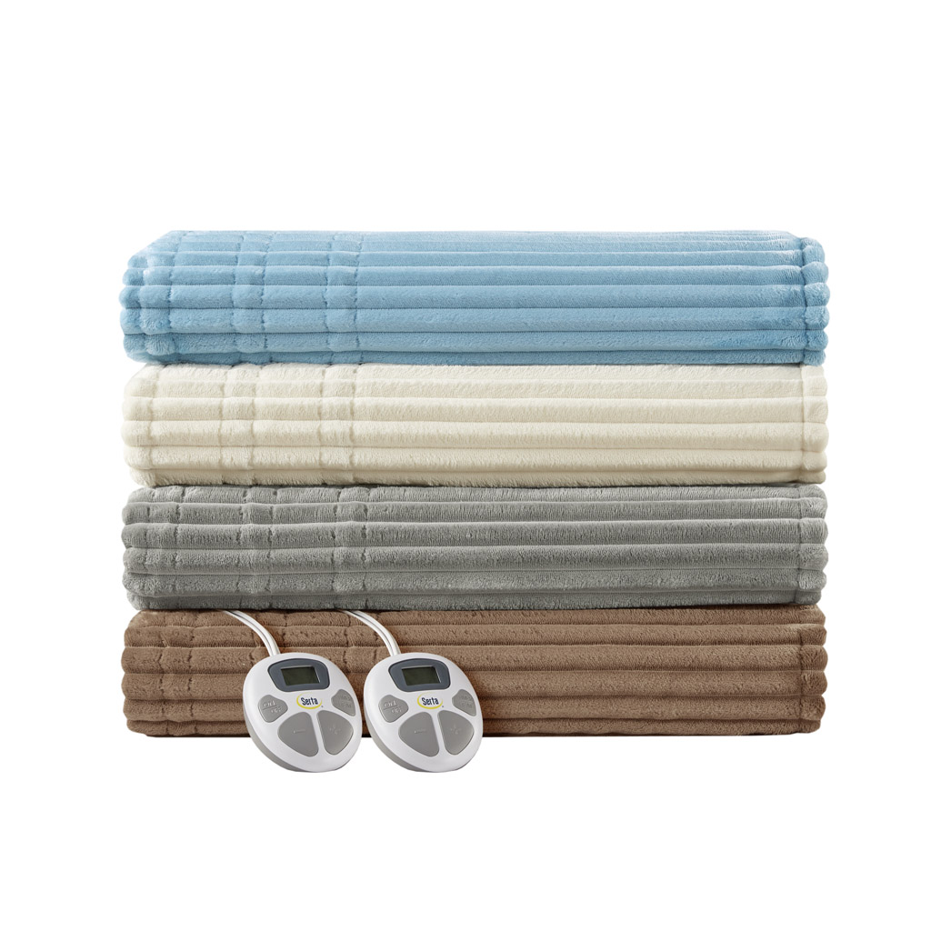 Corded Plush Heated Blanket