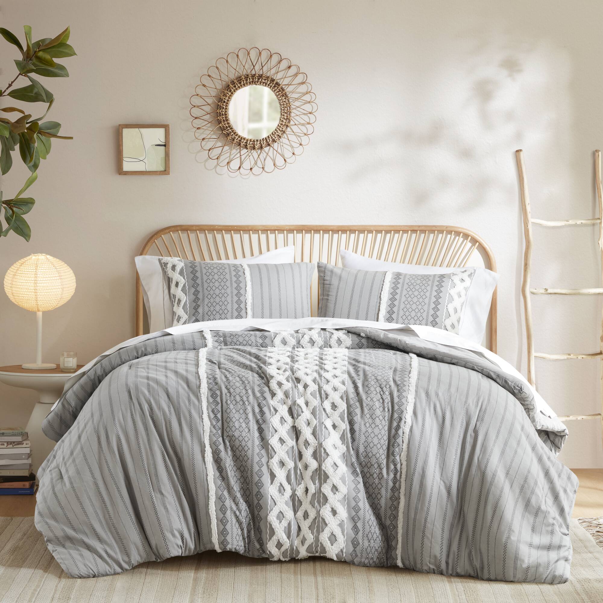 Imani Cotton Printed Comforter Set with Chenille