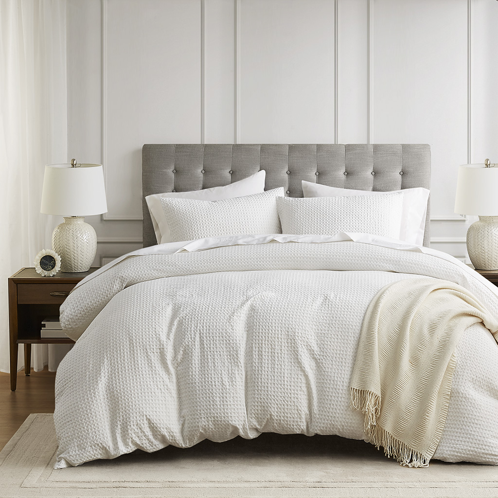 Mina Weave Textured Duvet Cover Set