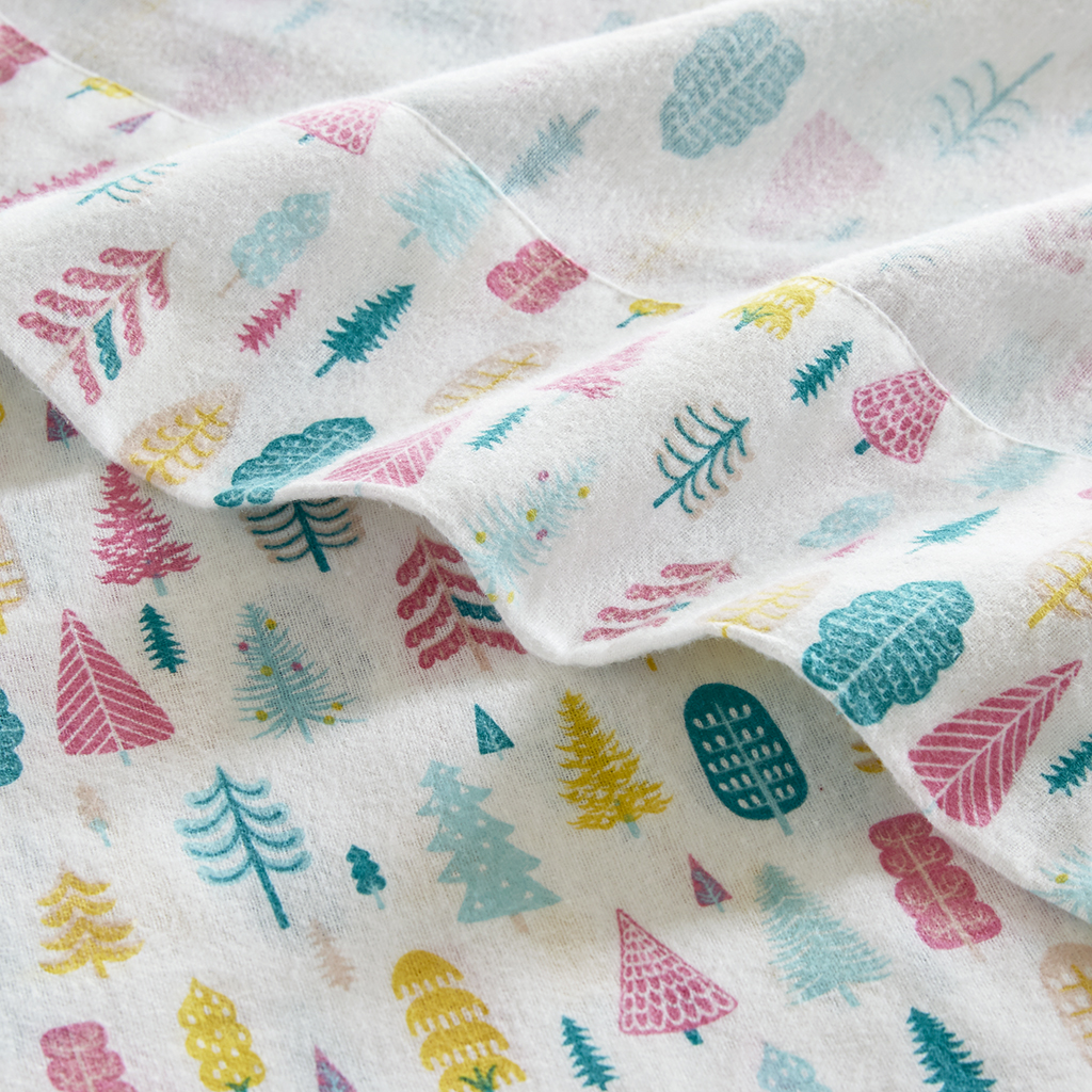Cozy Soft Cotton Flannel Printed Sheet Set